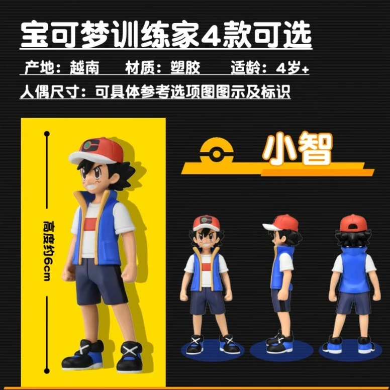 多美卡 宝可梦人偶人物周边小智丹帝竹兰大吾