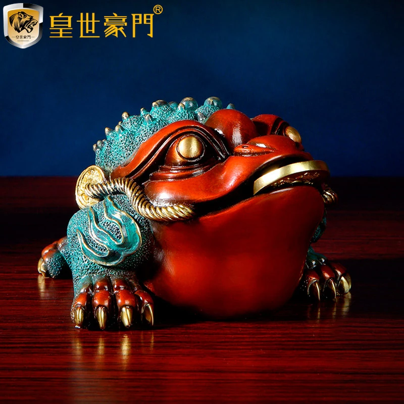 皇世豪门《全铜金蟾》全铜金蟾摆件三足蟾蜍收银台装饰店铺开业礼品