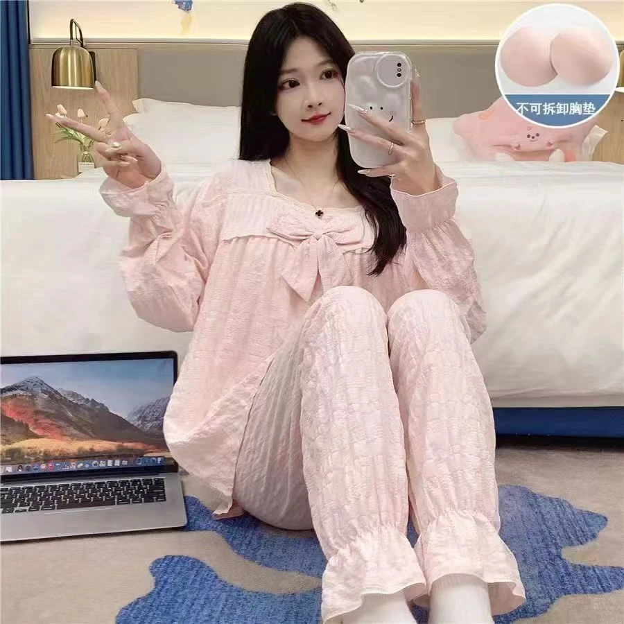 7新.（701-799）春秋长袖女士甜美网红秋季韩版家居服