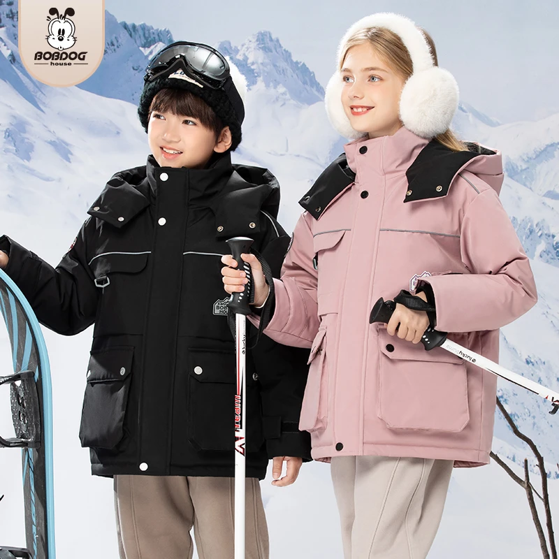 【门店专属】巴布豆家族羽绒服加厚中长款外套BX4FU653+654