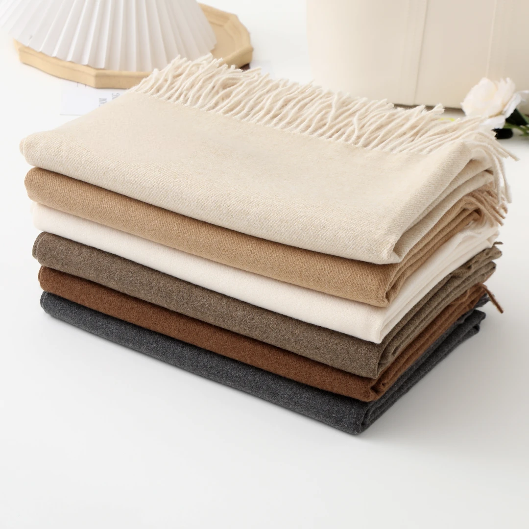 【zonefive】纯色百搭女士围巾300g时尚长款披肩冬季大版秋冬气