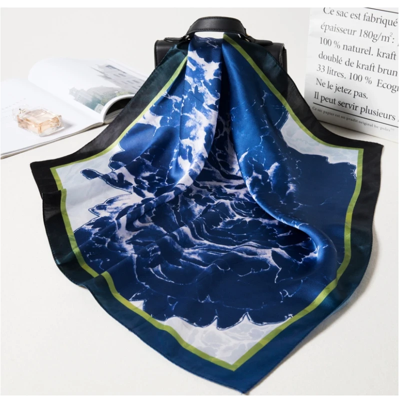 蜜画 65*65气质时尚轻奢复古女士百搭春秋款桑蚕丝围巾