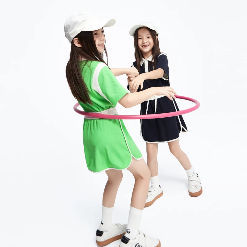 MOCo.百褶童装24夏装新款女童polo短袖上衣T恤舒适#KBC2TOP014