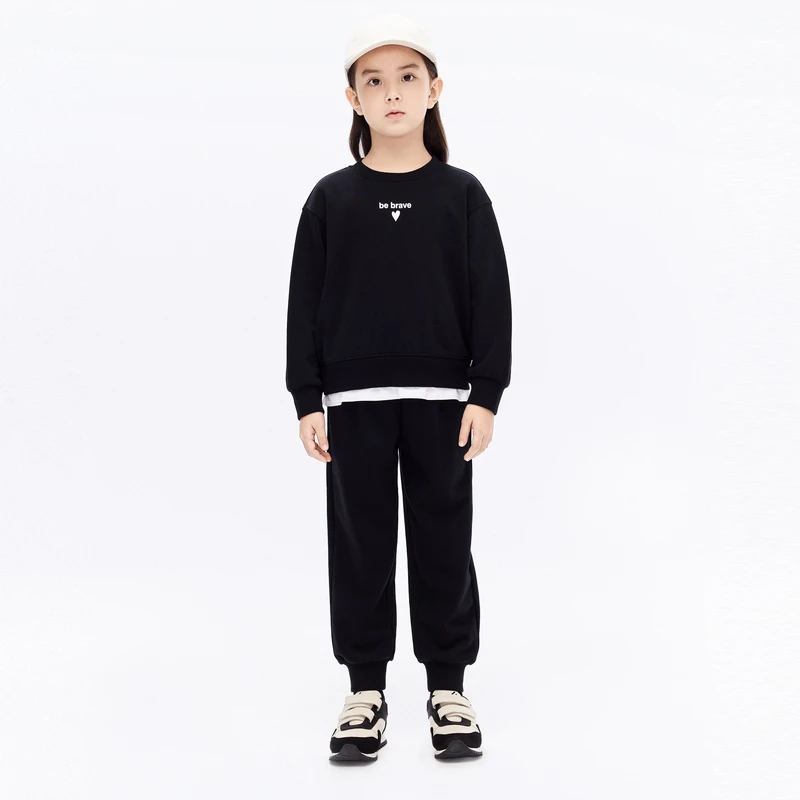 littlemoco童装24春装新款男女童两件套装卫衣卫裤#KBD1SUT008