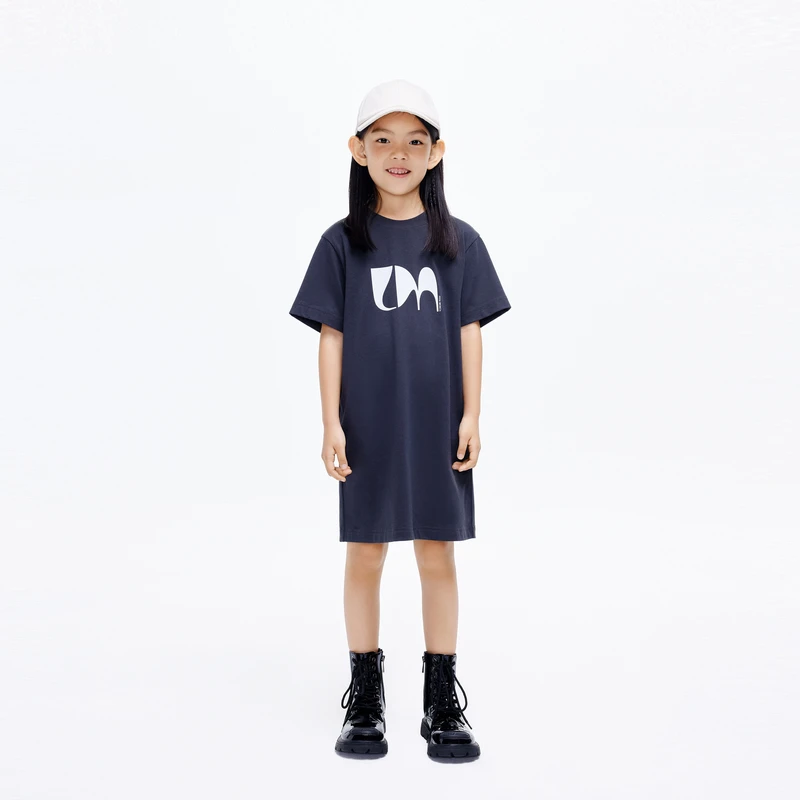 MOCo.童装女童高能感吸湿速干短袖T恤裙连衣裙夏#KBD2DRS004