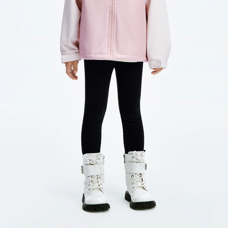 MOCo.童装24秋新款女童出游抑菌加绒弹力修身打底裤#KBD3PATT04