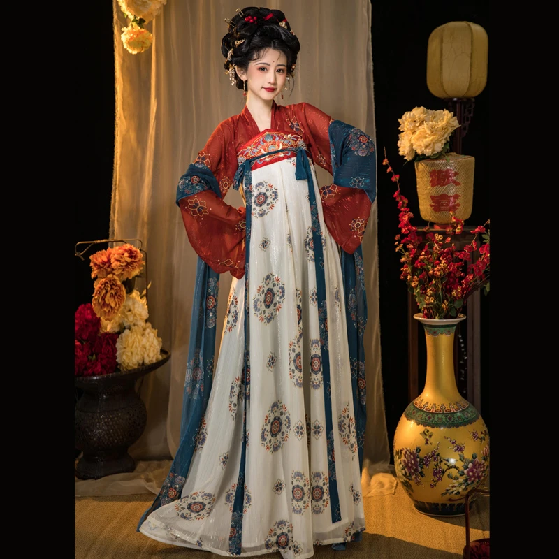 阑珊小记【盛唐春】原创汉服女唐制齐胸襦裙国风古装改良日常汉服