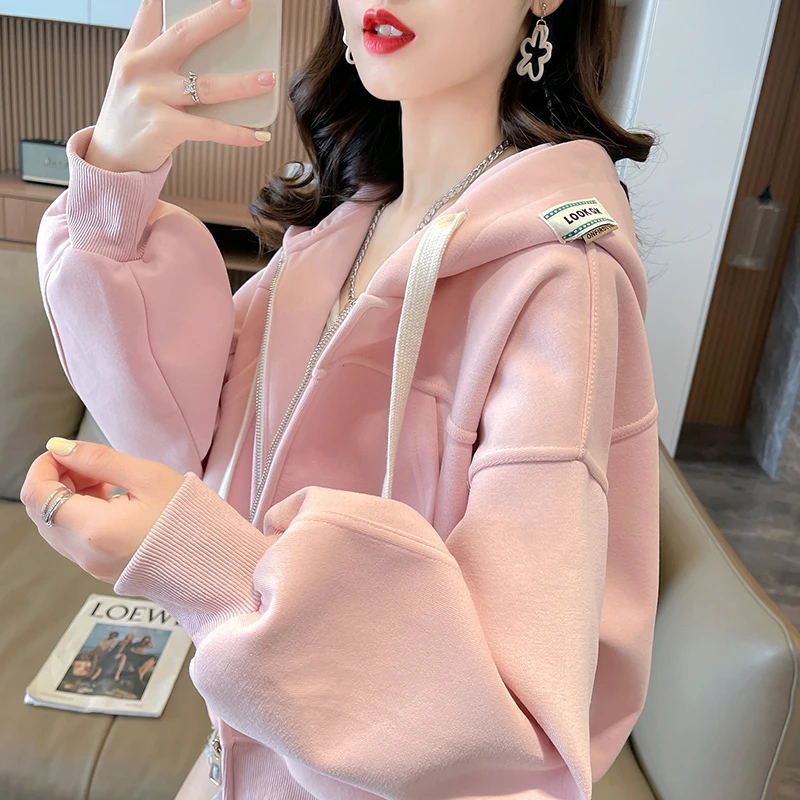 短款外套女春秋季新款小个子开衫卫衣宽松设计感洋气百搭上衣ins