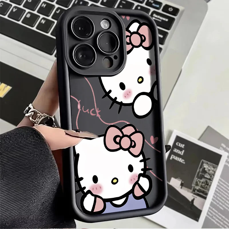 系帆妮金刚砂苹果15软壳手机壳14高级感13简约个性12凯蒂猫11全包