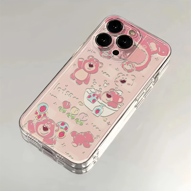 草莓熊适用iphone15苹果手机壳14promax太空壳13pro透明12pro11