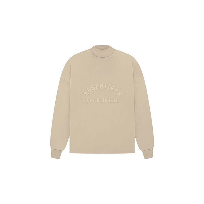 Fear Of God Essentials 春季fog弧形胶印字母圆领长袖T恤卫衣