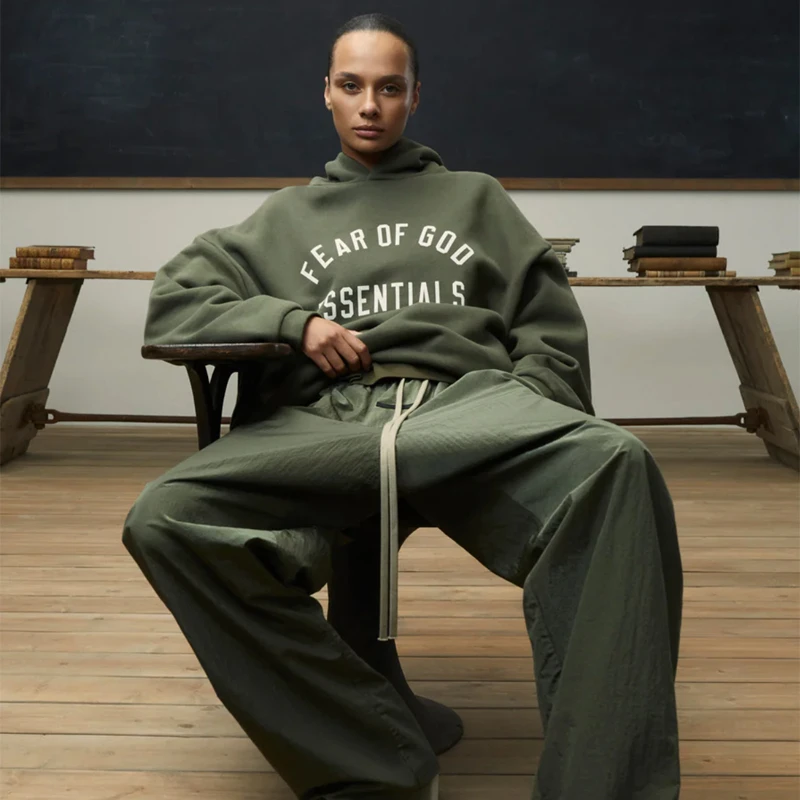 Fear Of God Essentials FALL24 大学系列主线同款LOGO连帽卫衣