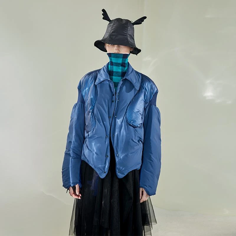 日着原创女装冬季外套别致小个子休闲白鸭绒短款羽绒服女21D6516Y