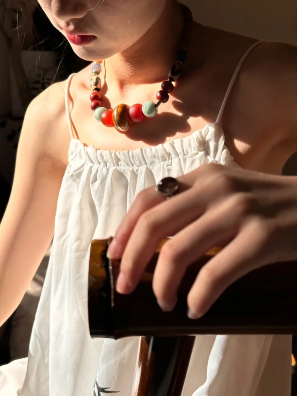 非金属布艺手链 原创复古风格小众设计藏式编绳手饰