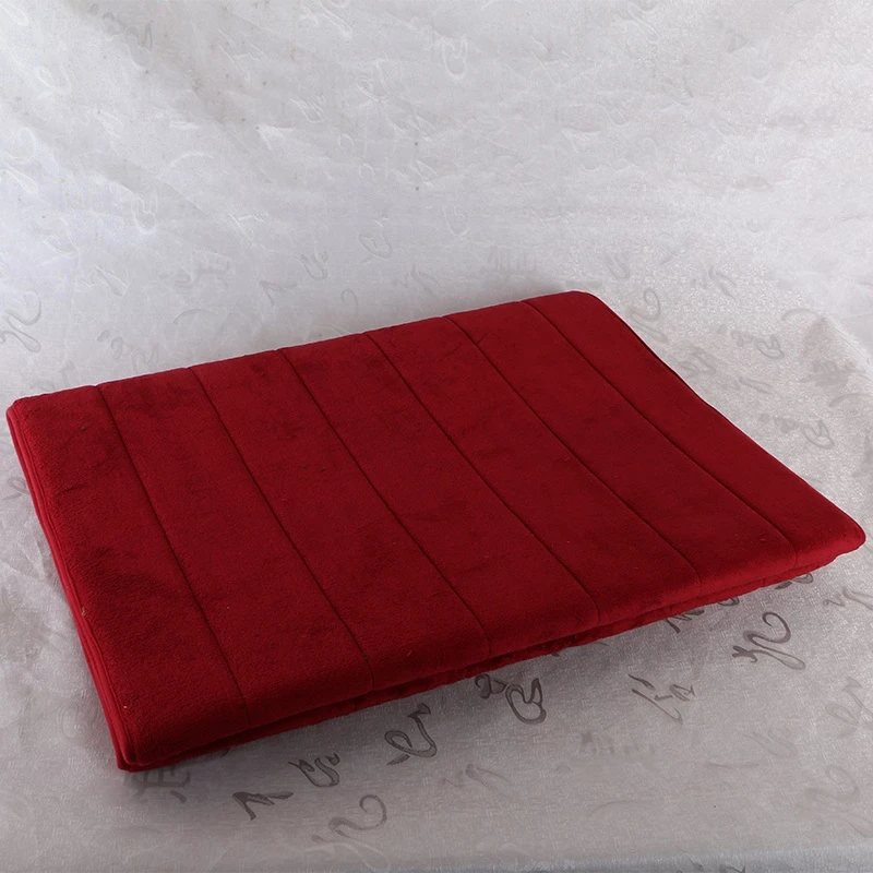 圆通素面拜垫记忆棉pvc加厚棕色四季通用单人防滑藏红色拜垫双11