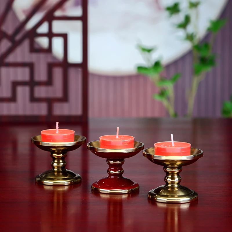 圆通工艺黄铜烛台酥油灯座蜡烛台酥油灯烛台家居桌面工艺品摆件