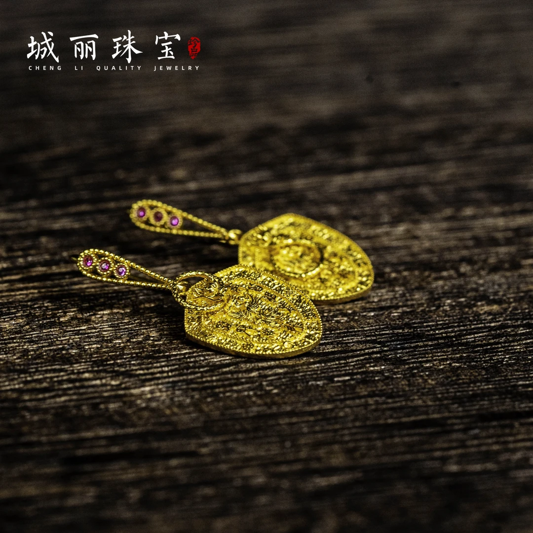 九紫朱雀金身耳环/对（多样性发货）KJ-642