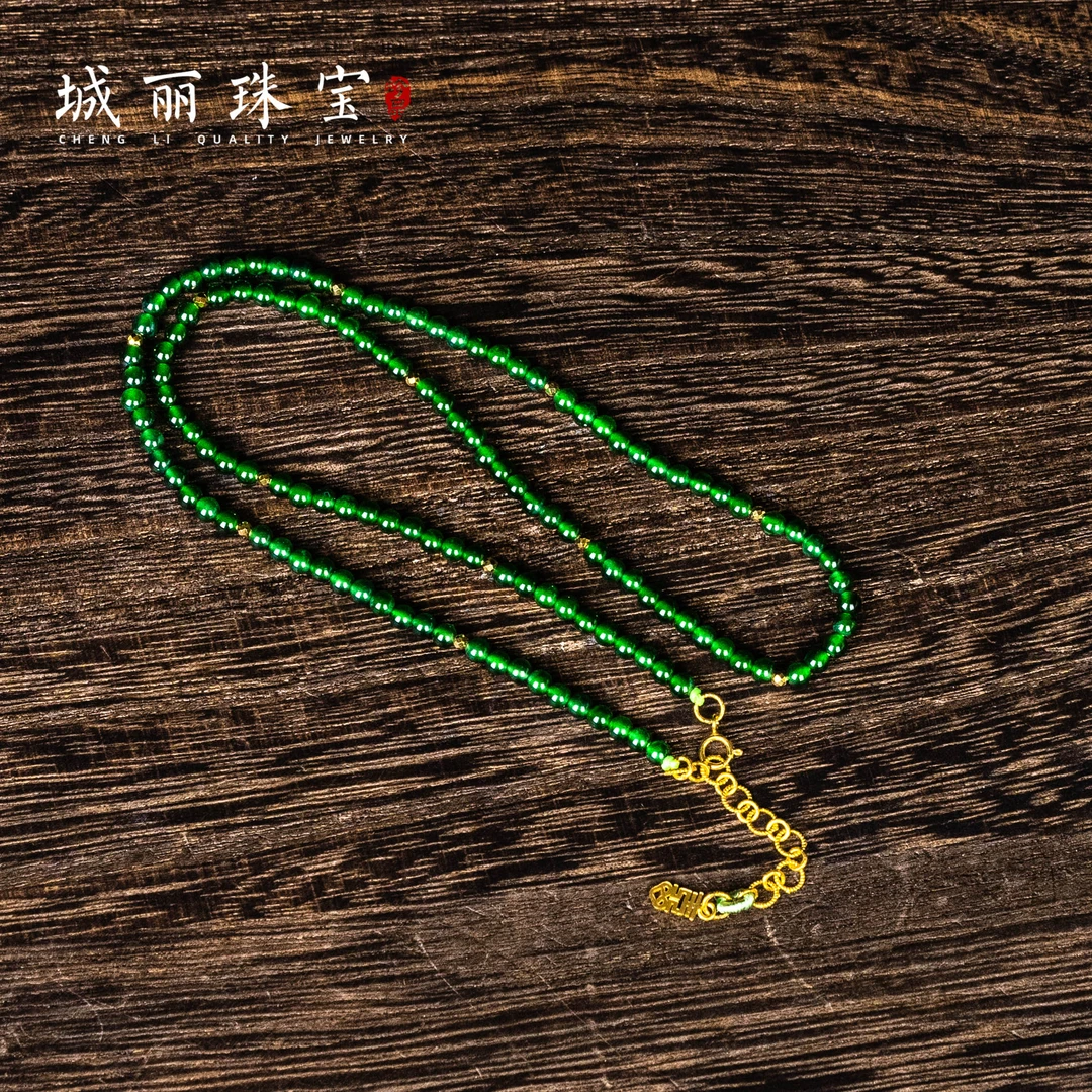【城丽珠宝】3mm翡翠多圈项链/条（多样性发货）ZJH-1288