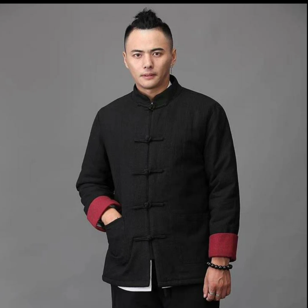 中国风男士冬季加厚加棉棉服
