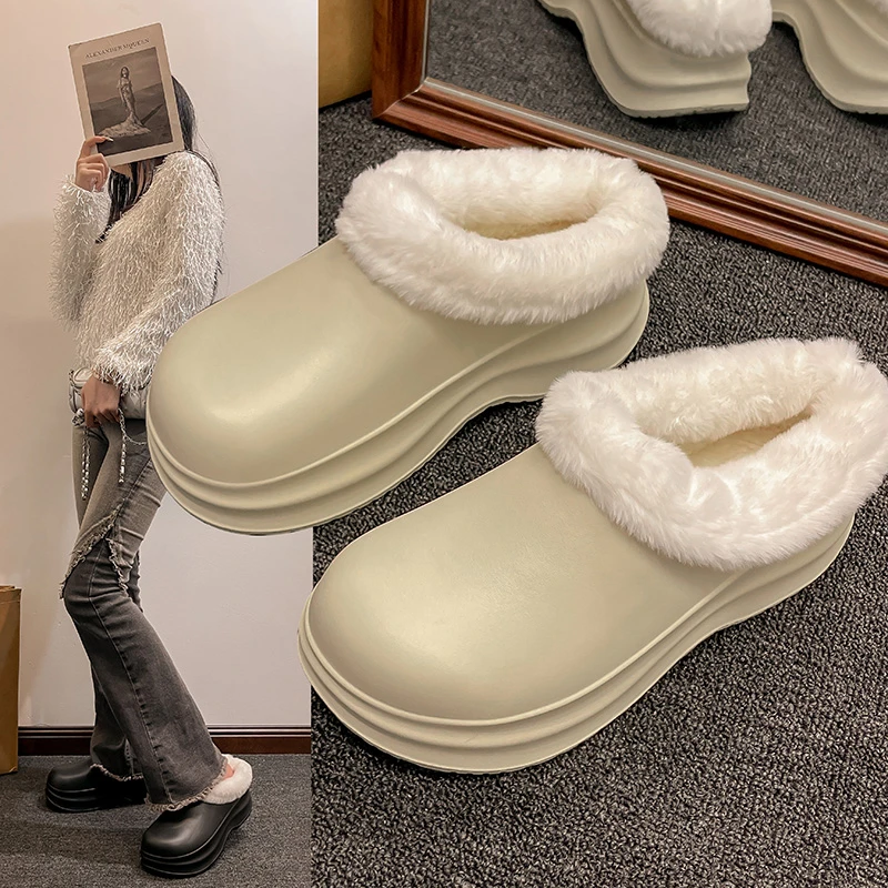 包跟棉拖鞋男冬季防水厚底踩屎感情侣家用室内保暖外穿棉拖鞋女士