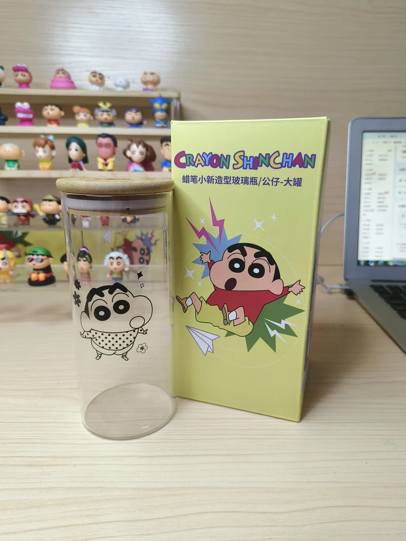 蜡笔小新造型玻璃瓶/萌粒公仔大瓶