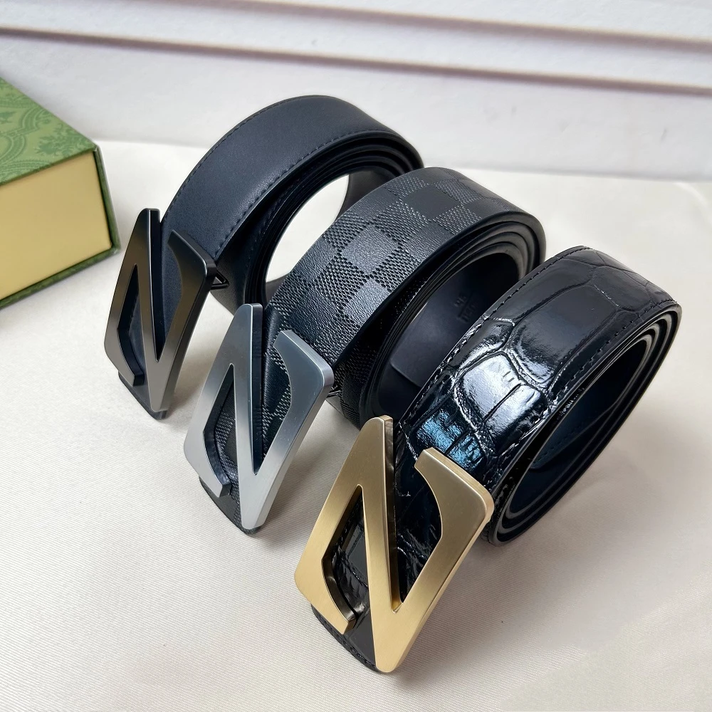 centrekoala真牛皮皮带男士轻奢时尚黑色真皮潮流商务高档腰带