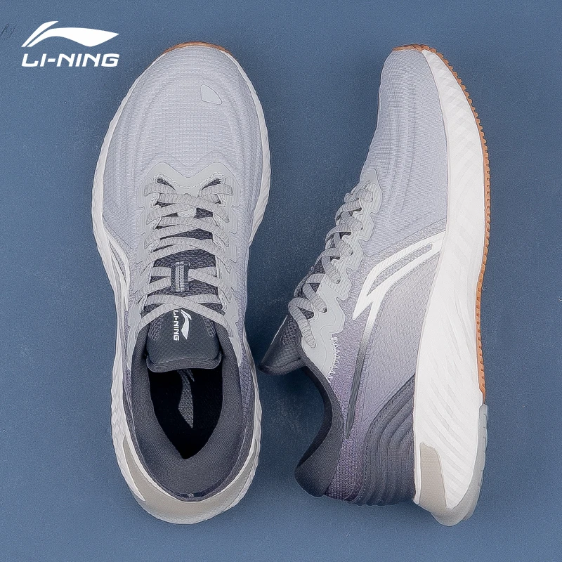李宁防护云丨跑鞋男士减震回弹网面透气反光时尚低帮休闲跑步鞋