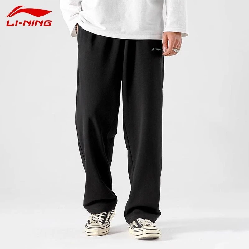 李宁运动卫裤男士夏季新款直筒舒适透气简约春秋运动跑步休闲裤子