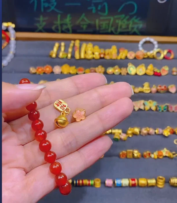 足金999小桃花+铃铛/多样性发