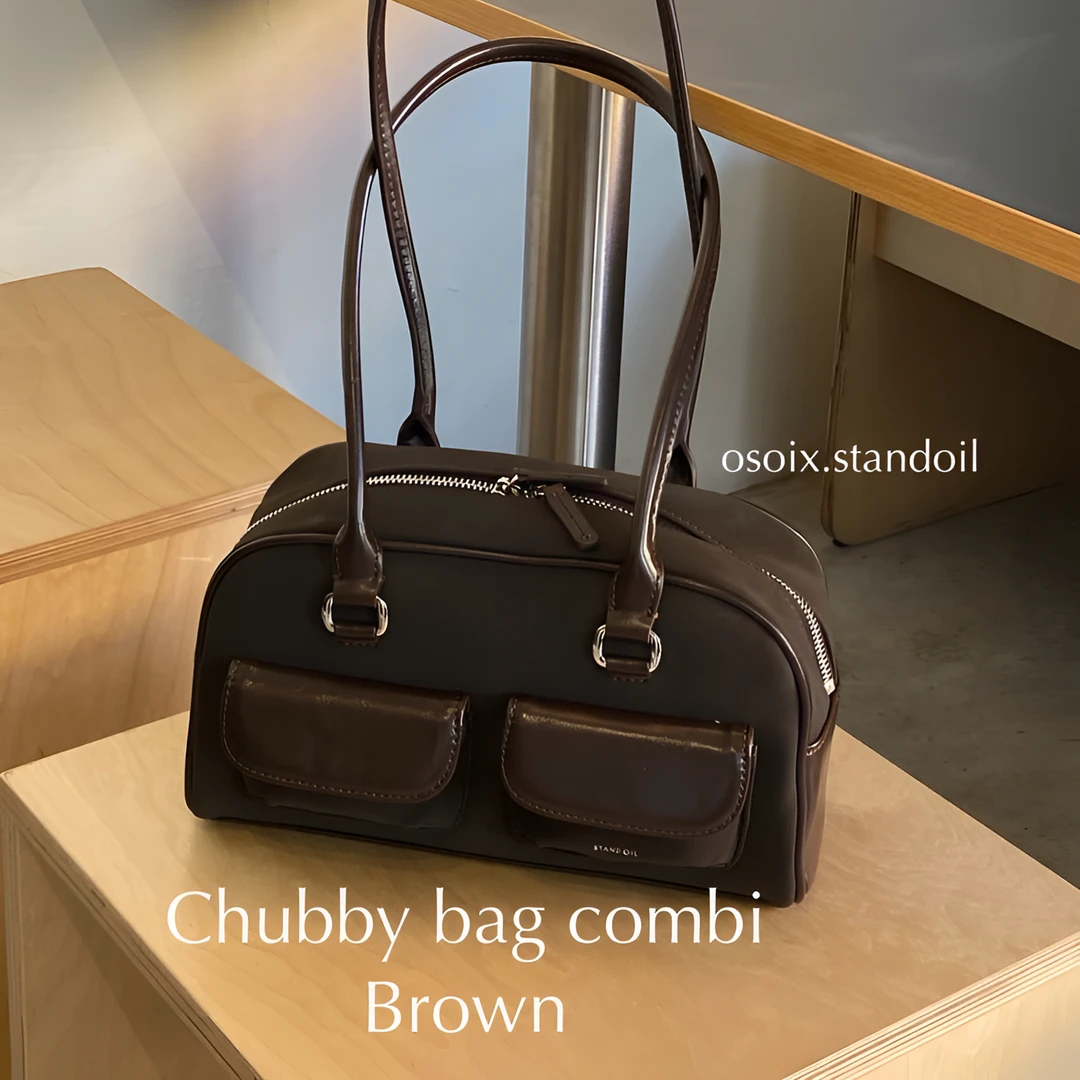 【HAHA】韩国包包standoili波士顿高级腋下包复古允真同款保龄球