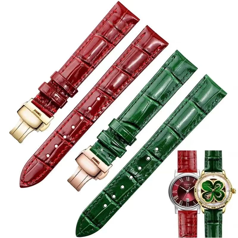 酒红色表带真皮女代用西铁城宝舵浪琴格雅古尊卡梭华为GT3watch3