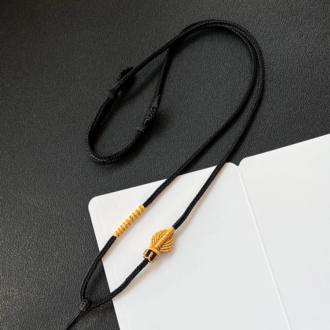 非金属布艺吊坠 吊坠绳子项链绳全手工编织可调节高货绳吊坠挂绳