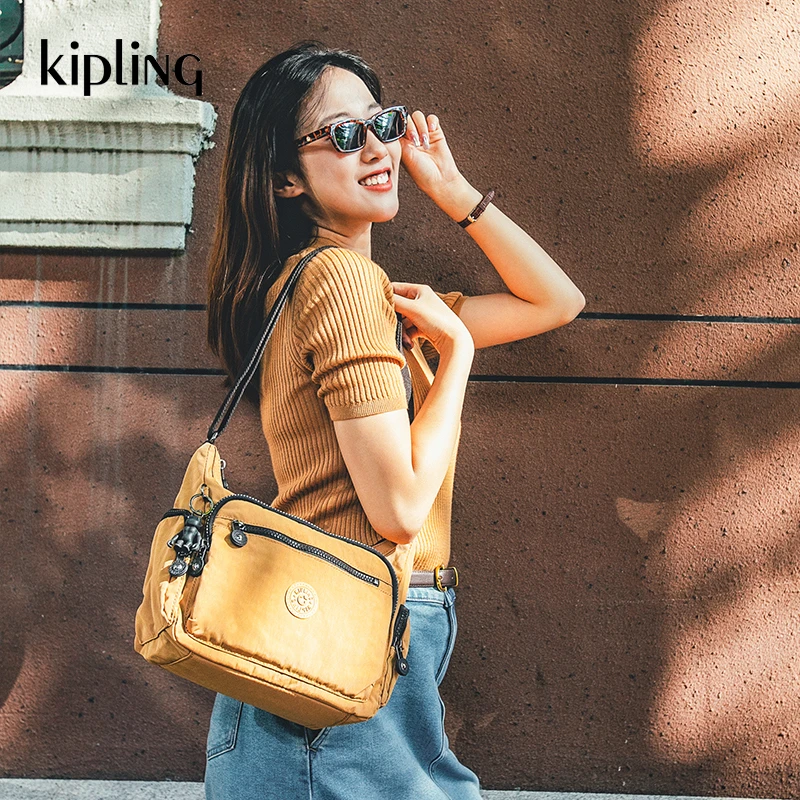Kipling时尚百搭女士简约多功能休闲单肩包斜挎包牛角包|GABBIE