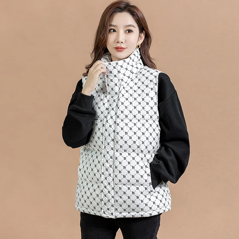 新款棉服马甲男女同款外穿秋冬时尚百搭棉背心坎肩宽松韩版马甲