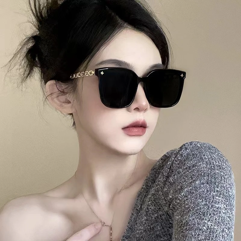 墨镜2024新款女时髦高档太阳眼镜偏光黑色茶色大网红时尚防紫外线