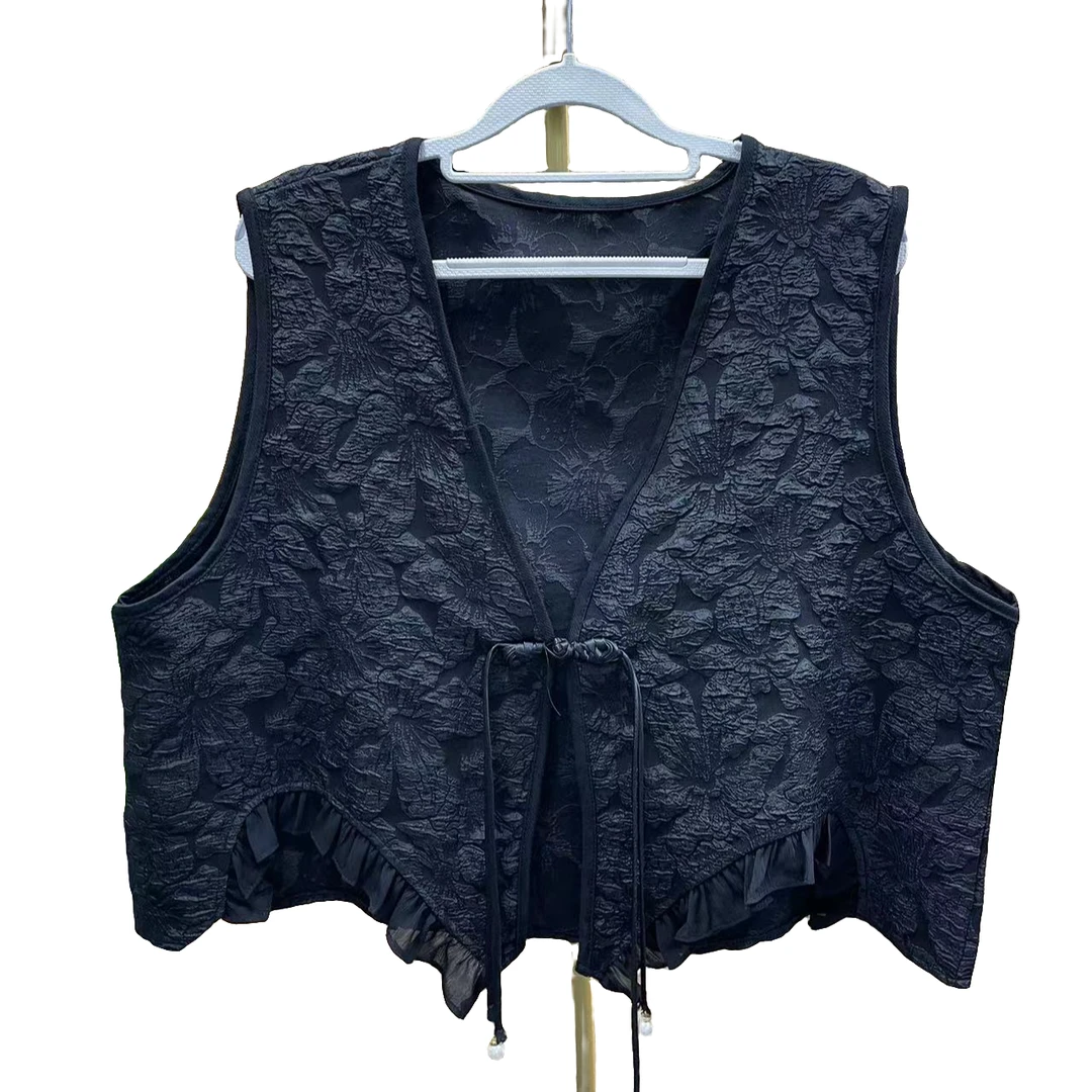 女装708-上衣马甲时尚百搭复古镂空女装马甲时尚百搭复古镂空马夹