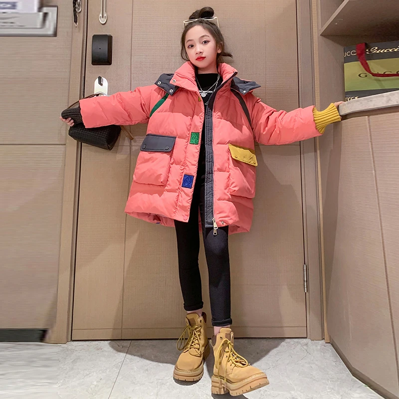 女童冬装棉服2023年新款儿童洋气夹棉加厚女孩冬季防寒服棉衣外套