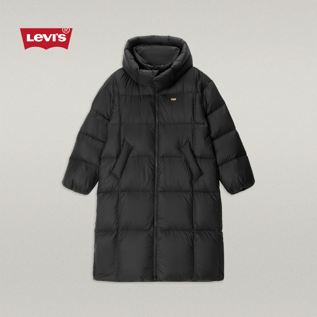 【商场同款】Levi's李维斯秋季女士中长款时尚潮羽绒服002QB-0000