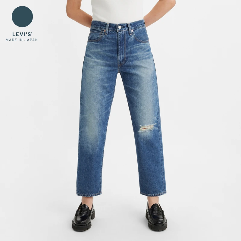 Levi's李维斯匠心丹宁日本制女士休闲直筒九分裤牛仔裤A5888-0001