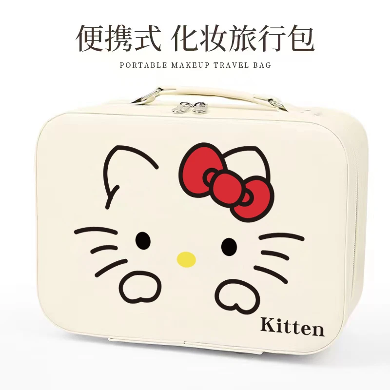 猫咪化妆包女可爱大容量手提箱新款高级感护肤外出旅行收纳盒B216