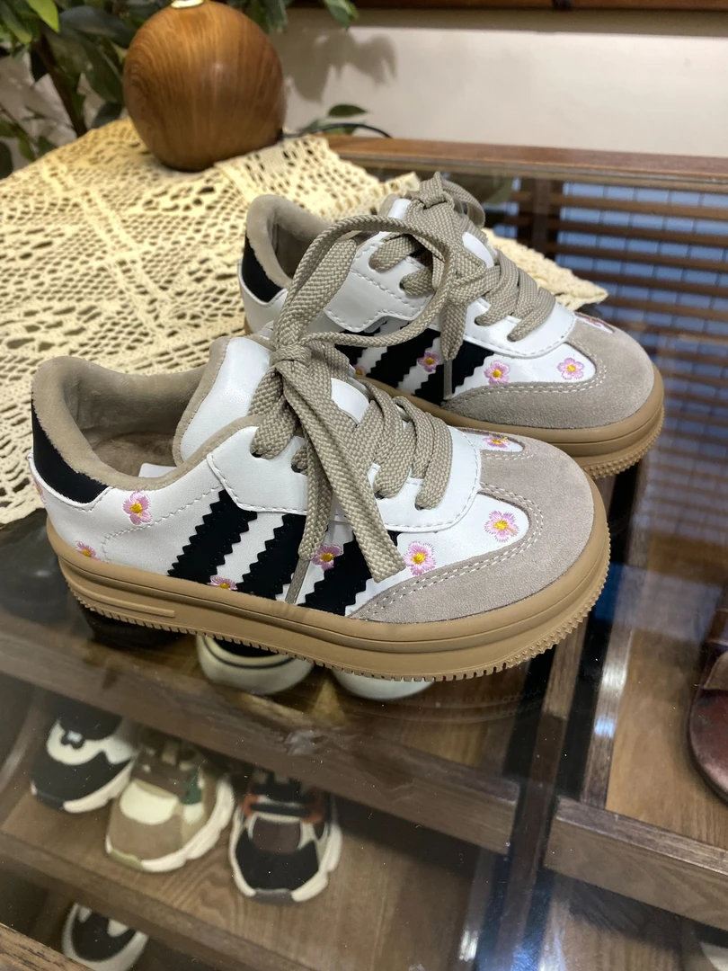 小花德训鞋2024新款秋季儿童休闲鞋洋气软底女童平板鞋子4DGEL068