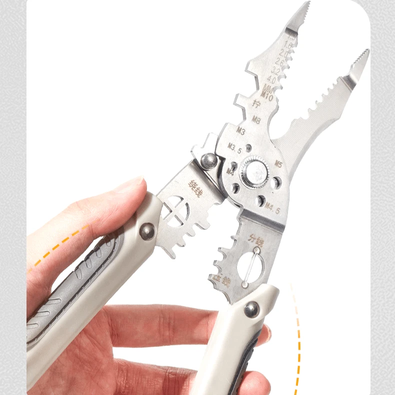 2024新款电工剥线方便剥线钳专用精钢五金工具压线削线多用方便