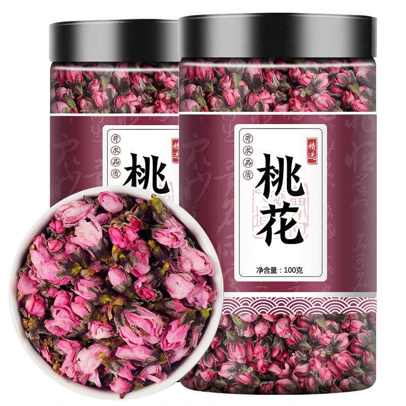 干桃花茶 正品叶菜花苞 特级玫瑰 中药花瓣泡水100克食用鲜嫩清香