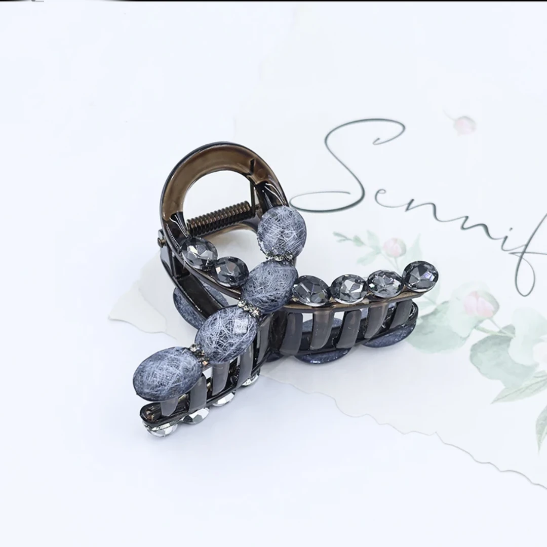 网红爆款冰裂纹珠珠发夹简约上档次发饰百搭气质优雅高级感头饰