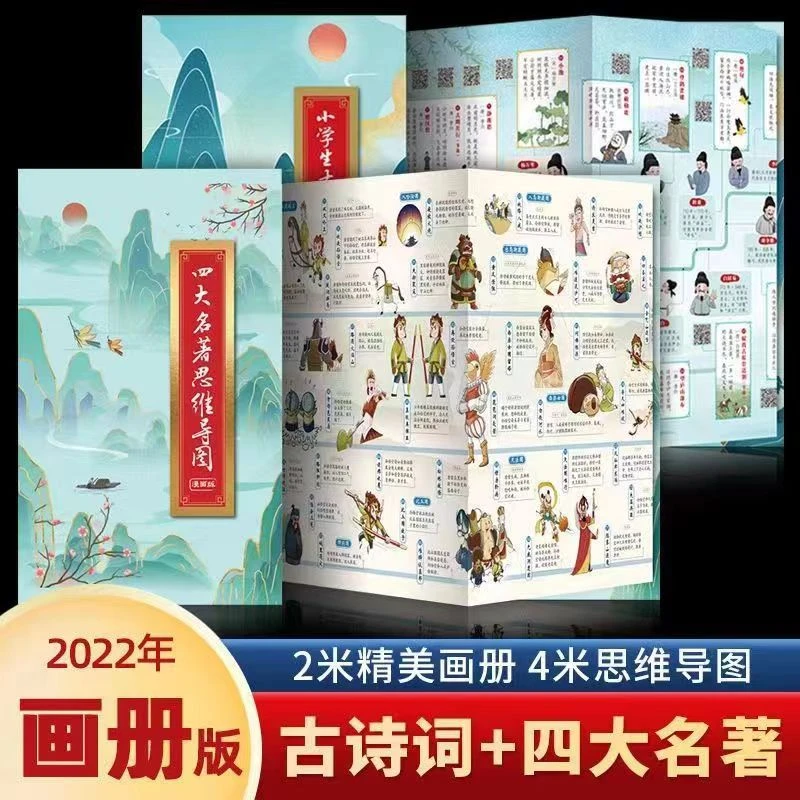 【四大名著思维导图】漫画版画册书人物关系图西游记红楼梦水浒传