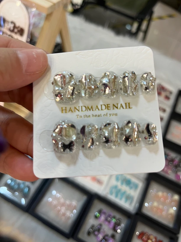 2023年新款穿戴甲爆闪短款穿戴美甲