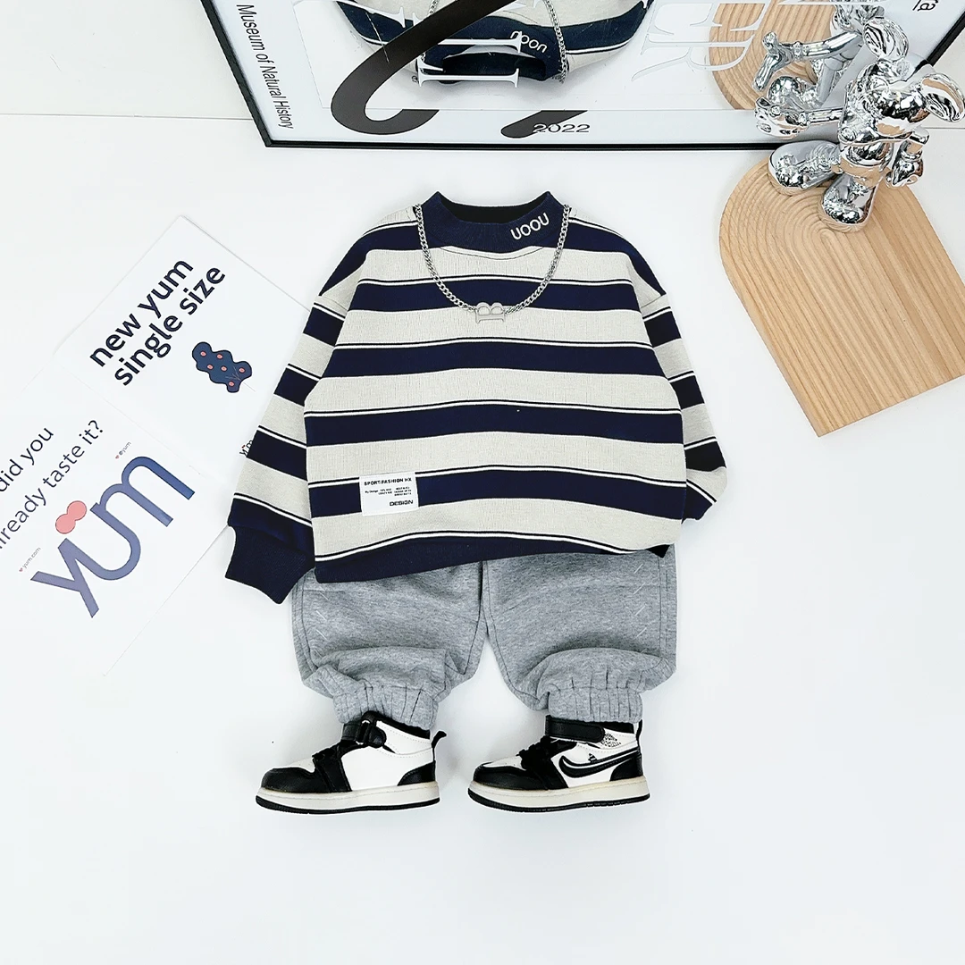 儿童卫衣加绒款长袖2024新款秋冬装男童 D-HZ241206 悠悠童话童装