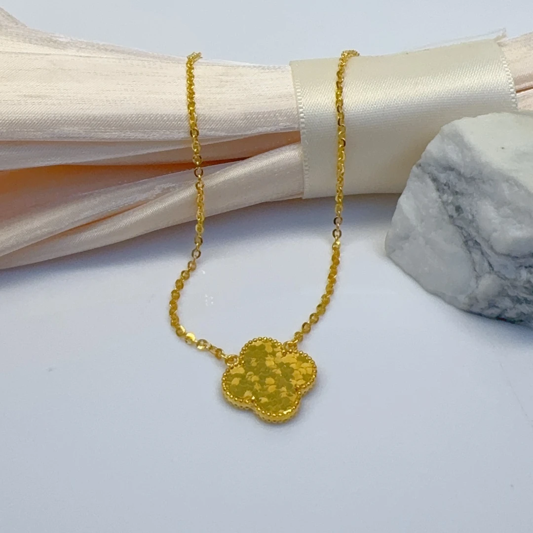 《小糖姐珠宝上新》足金黄金9999双面四叶草 套链时尚百搭精致