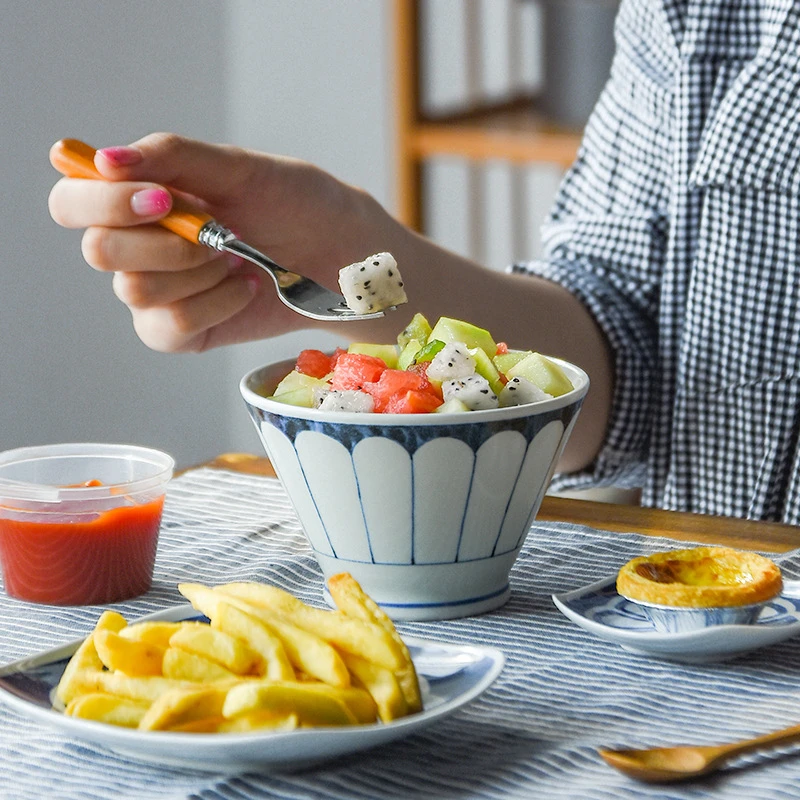 日本进口 个性酷拉碗创意猪口杯 家用ins风斗笠碗米饭碗