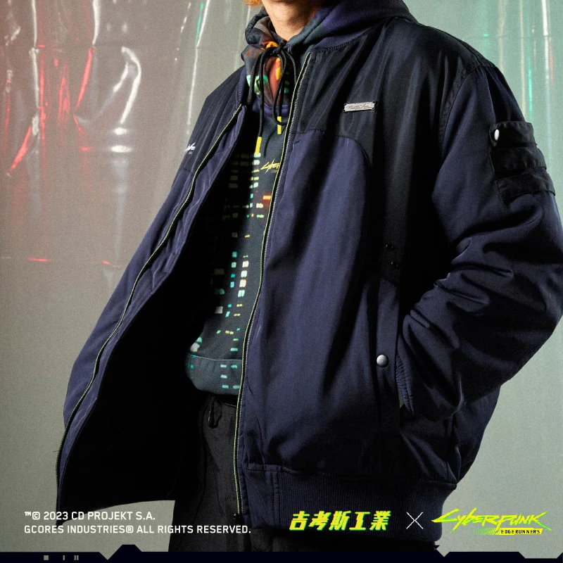 吉考斯工业×边缘行者联名瑞贝卡机能棒球服拼接夹克棉服 GC231174